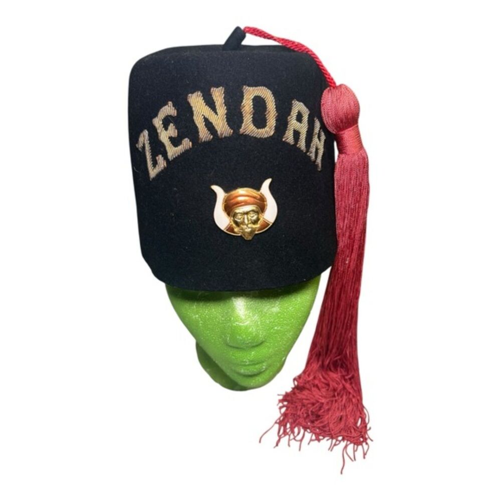 Vintage Zendar Shriners Fez – Harry M. Roser Co. Size 7 with Tassel & Emblem